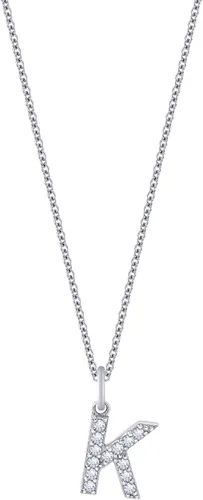 Vista 5 de Tienda Collection Platinum Plated Sterling Silver Infinite Elements Cubic Zirconia Initial Pendant Necklace