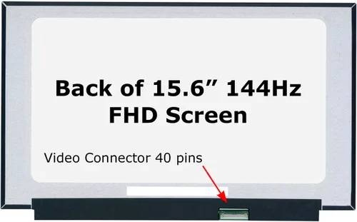 Vista 2 de SCREENARAMA - Pantalla de repuesto para Dell PN DP/N R6FD8 0R6FD8 NV156FHM-N4U 40pin 144Hz FHD mate IPS 1920x1080 pantalla LCD LED