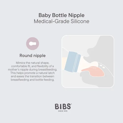 Vista 4 de BIBS Pezón para biberón, silicona, más de 6 meses, flujo grueso, paquete de Flujo grueso Silicona