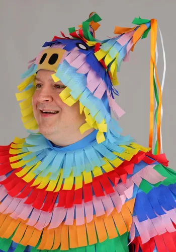 Vista 4 de Disfraz de Piñata Talla Plus para Adultos Multicolor