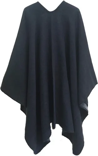 Vista 2 de Hycurey Poncho de cachemira sintética de punto para mujer, talla grande, chal, cárdigans, suéter