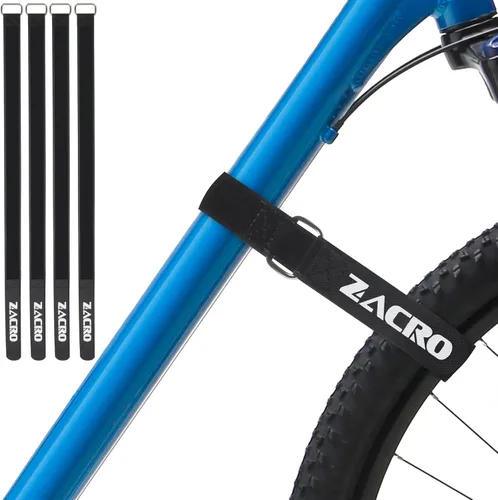 Vista 7 de Zacro Bike Rack Straps, 2/4 PCS Adjustable Bike Wheel Strap with Upgraded Gel Grip & Stonger Metal Buckle, 24/31.5 Inches Anti-Slip Bicycle Tire