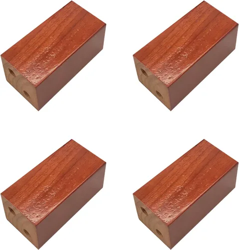Vista 29 de Muebles de madera maciza de roble con patas elevadas, mesa de sofá y patas de silla, patas de gabinete, patas de bloque de madera, 3