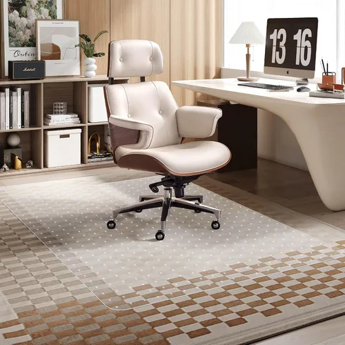 Vista 5 de Tapete para Silla de Oficina para Alfombra, 30" x 48" Tapete Protector de Alfombra de Pelo Bajo para Silla de Oficina, Tapetes de Oficina Bajo