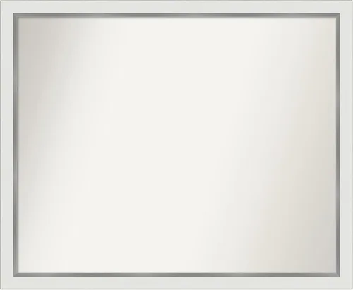 Vista 474 de Amanti Art Espejo personalizado, espejo de baño estrecho Alexandria White Wash, espejo de pared o espejo de tocador de baño sobre el fregadero