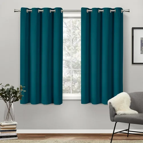 Vista 13 de Exclusive Home Curtains - Par de paneles de cortinas, modelo Academy, con ojales para bloqueo total de luz Blanco