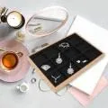 Vista 9 de Cajón de joyería, bandeja de joyería de 12 rejillas, bandejas de exhibición de joyería, exhibidor de almacenamiento de exhibición, cajas de joyería