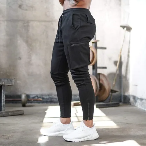 Vista 2 de AOTORR Pantalones deportivos de entrenamiento para hombre, pantalones deportivos para correr, pantalones deportivos casuales con bolsillos