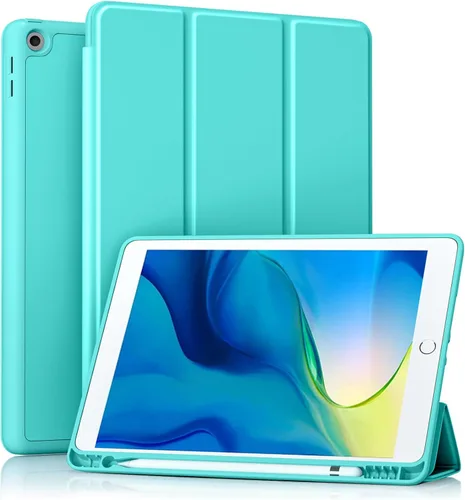 Vista 25 de Akkerds - Funda Compatible con iPad de 10.2 Pulgadas 2021/2020/2019, para iPad de 9ª/8ª/7ª Generación con Soporte para Lápiz, Funda Protectora