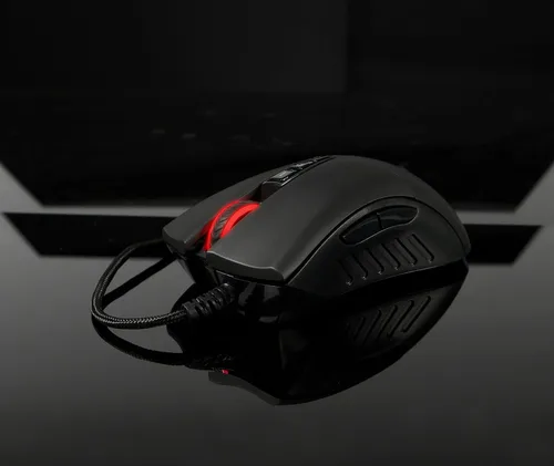 Vista 8 de Bloody SP30 - Mouse ergonómico para juegos con interruptor óptico, interruptor de mouse más rápido en juegos, sensor de grado entusiasta, 8 botones