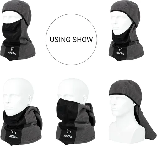 Vista 4 de ATEPA Balaclava Men Thermal Winter Windproof Ski Face Mask