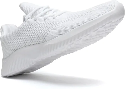 Vista 7 de Wrezatro Zapatos para caminar para hombre, ultraligeros, transpirables, antideslizantes, informales, de moda, de malla, para entrenamiento, deportes