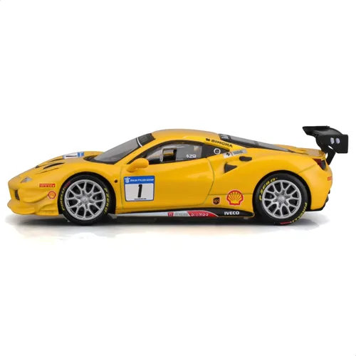 Vista 6 de Bburago B18-36306 43 Ferrari Racing 488 Challenge, Amarillo #1