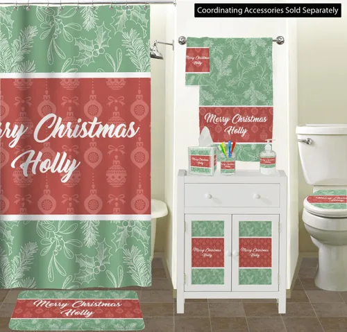 Vista 3 de Cesta de basura de acebo de Navidad, doble cara (negro) (personalizada)