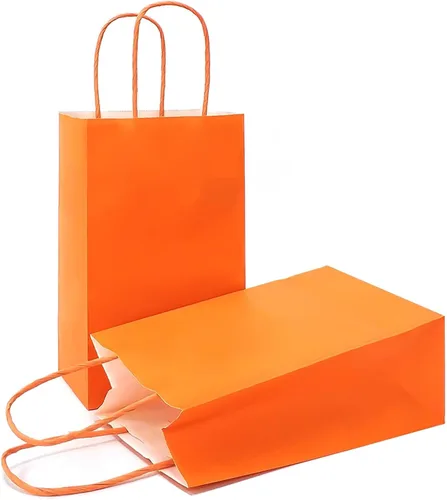 Vista 31 de AZOWA Bolsas de regalo de color azul claro, mini bolsas de papel kraft con asas para recuerdos de fiesta (4 x 2.4 x 6 pulgadas, azul, 12 unidades)