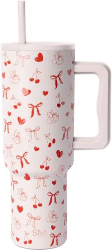 Vista 10 de Simple Modern Disney - Vaso de 40 onzas con asa y tapa con pajilla, botella de agua reutilizable aislada de acero inoxidable de viaje, regalos