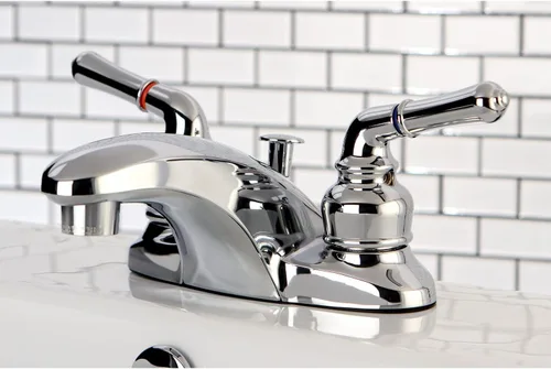 Vista 4 de Kingston KB628 - Grifo de baño central de 4 pulgadas, níquel cepillado cepillado níquel