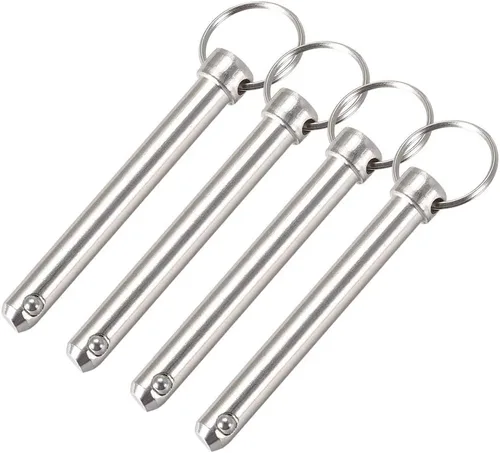 Vista 12 de uxcell Pin de liberación rápida 6mmX45mm Marine Hardware para barco Bimini Bisagra cubierta superior 4 piezas