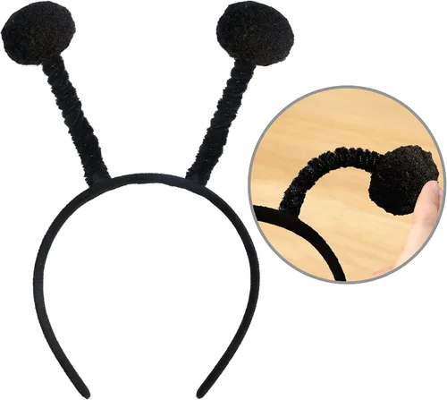 Vista 2 de Flying Childhood Diadema de antena de abeja para niños, adultos, niñas, niños, diadema de insectos mariquita, como accesorio de disfraz de Halloween