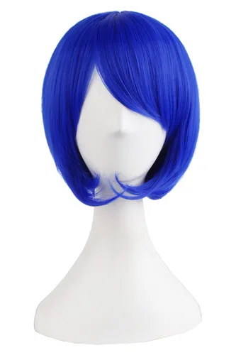 Vista 16 de MapofBeauty Peluca de disfraz de cosplay rizada en espiral de 32 pulgadas Azul celeste