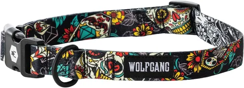 Vista 12 de Wolfgang - Collar de perro resistente y ajustable con hebilla de nailon de liberación rápida para caminar y entrenar, estampado BrookTrout, talla S