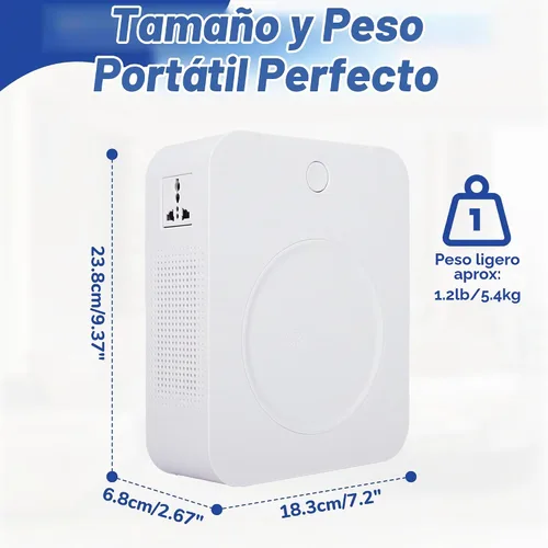 Vista 4 de Convertidor de voltaje elevador de 2000 W, 110 V a 220 V, transformador de voltaje resistente con 2 tomas de salida, funciona con electrodomésticos