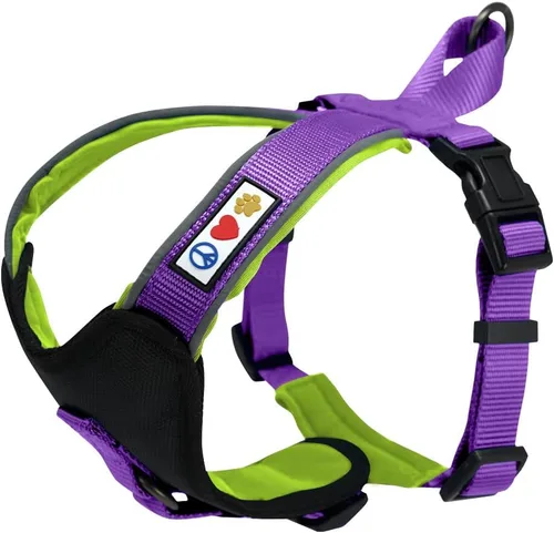 Vista 12 de Arnés para perro Pawtitas para entrenamiento de suave, ajustable, reflectante, acolchado para cachorros, Azul
