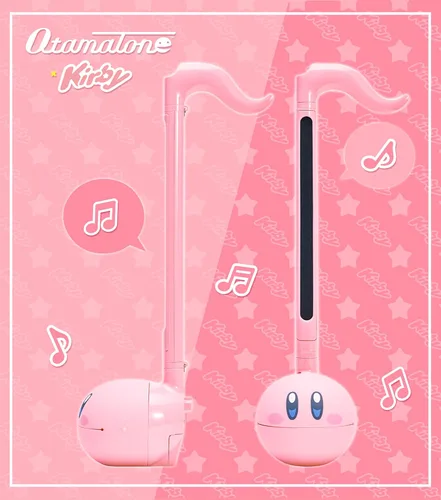 Vista 6 de Otamatone Kirby Rosa Estrella Héroe Instrumento Musical Electrónico Japonés Sintetizador de Música Portátil de Japón por Maywa Denki Studio, Premio