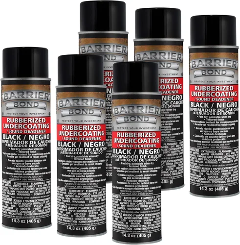Vista 2 de Barrier Bond - Amortiguador de sonido de goma para revestimiento inferior, spray negro de 14.3 onzas, revestimiento inferior para vehículos