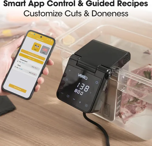 Vista 2 de Vesta Precision Sous Vide Cooker, capacidad de 30 L, control de aplicación