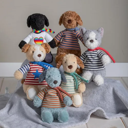 Vista 6 de Mary Meyer Juguete suave de peluche, 12 pulgadas, Asher Tails perro