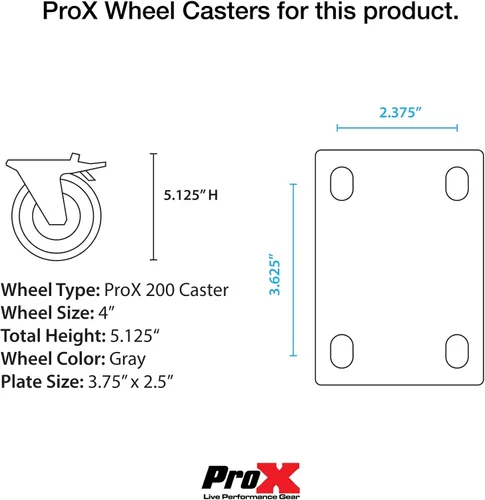 Vista 8 de ProX XS-PARU612W Par Can Utility Case W-Wheels puede contener 6 luces LED grandes o 12 delgadas Par