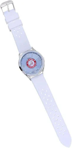 Vista 4 de Timex Reloj universitario Athena de 1575in para mujer color caoba con correa de silicona azul claro Azul