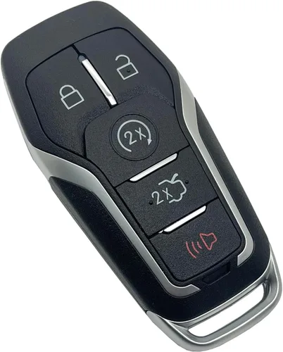 Vista 2 de Funda para llave inteligente Fit para Ford Fusion Mustang Explorer Edge con 5 botones, llave remota sin llave, cubierta de llave inteligente