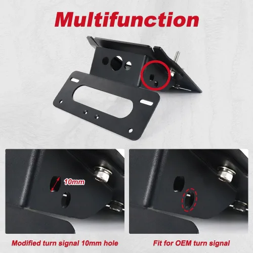 Vista 5 de Xitomer Eliminador de guardabarros apto para GROM MSX125 2017 2018 2019 2020 GROM Tail Tidy soporte para placa de matrícula