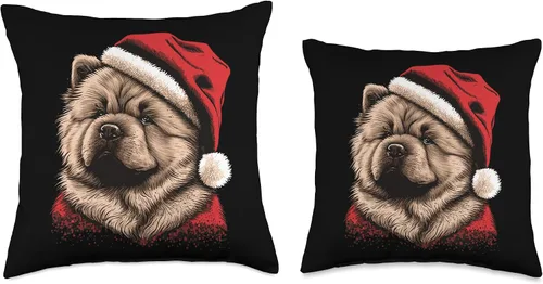 Vista 3 de Dark Chow Chow Dog Love Chow - Almohada de Navidad, 16 x 16 pulgadas, multicolor