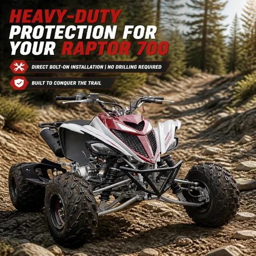Vista 11 de SAUTVS Protector de parachoques delantero para Yamaha Raptor 700 700R 2006-2026