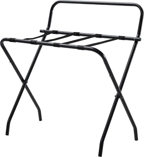 Vista 8 de KB Designs - Soporte de maleta plegable de metal con acabado dorado para habitación de invitados, hotel, dormitorio Oro