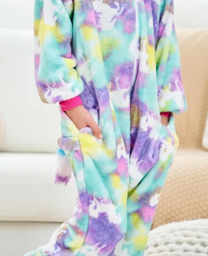 Vista 6 de Pijama de una pieza de unicornio para niños, disfraz de Halloween