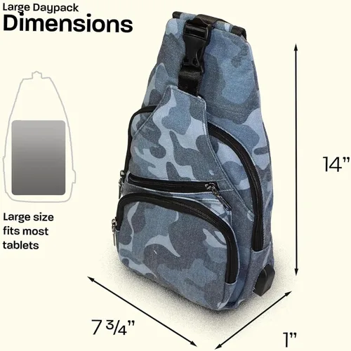 Vista 17 de Nupouch Mochila cruzada antirrobo, carga USB, mochila ligera para viajes, senderismo, todos los días