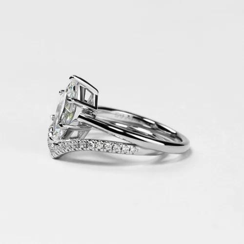 Vista 7 de michooyel S925 - Anillo de compromiso 2 en 1 de 15 quilates corte marquesa para mujer anillo de boda anillo de novia anillo de promesa de plata