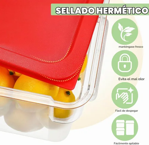Vista 5 de Maxcheck - Recipiente de almacenamiento de alimentos de 4 cuartos de galón para cocina de restaurante, tinas comerciales de plástico para prueba