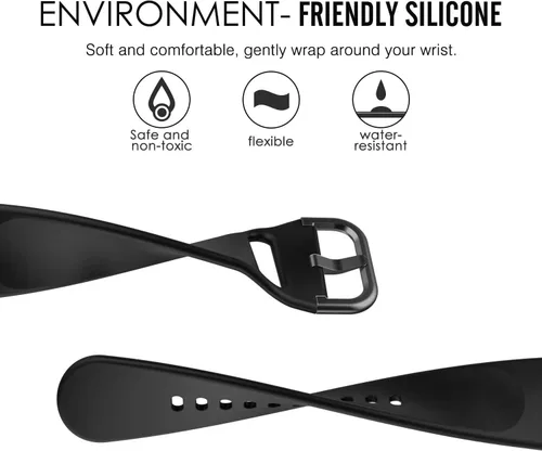 Vista 3 de E ECSEM Correas compatibles con iTech Fusion 2/iTech Fusion 2R, correas de repuesto clásicas de silicona suave, ligera, transpirable, ajuste rápido