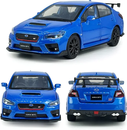 Vista 5 de 2016 Impreza WRX STI S207 Modelo fundido a troquel Coches Racing Deportes Toy Car 1/32 Escala Metal Vehículos fundidos a presión para niños con luz