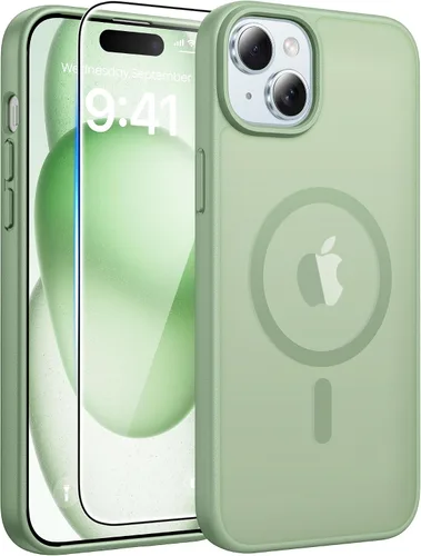 Vista 267 de FNTCASE - Funda para iPhone 16 Pro: magnética, mate, translúcida, de grado militar, protectora contra caídas, resistente, fina, duradera y a prueba