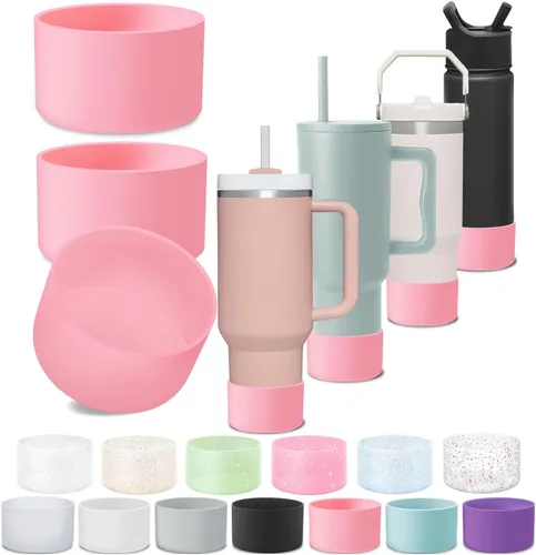 Vista 7 de 3 botas Stanley de silicona para vaso Stanley de 30 a 40 onzas y IceFlow de 20 a 30 onzas, bota Stanley Cup para botella de agua Hydro Flask