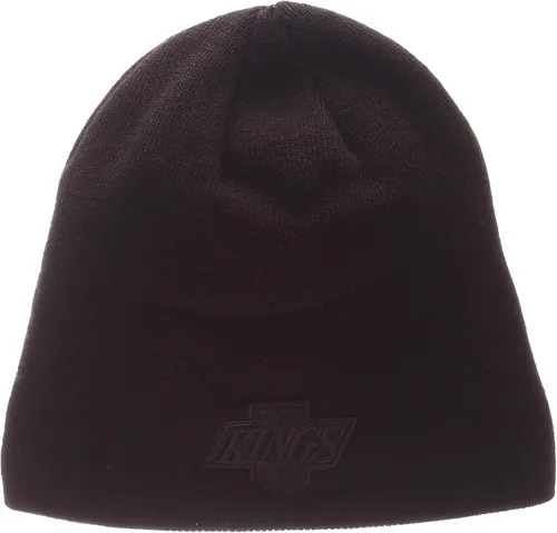 Vista 5 de Zephyr Blackout Edge Tonal Skull Cap - NHL Negro Cuffless Winter Knit Beanie Toque Hat