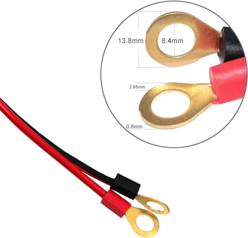 Vista 2 de Enchufe Macho de Encendedor de Cigarrillos a Terminales de Ojal 12V 10 Pies - Cable de Extensión de Enchufe Macho de Encendedor de Cigarrillos 12V