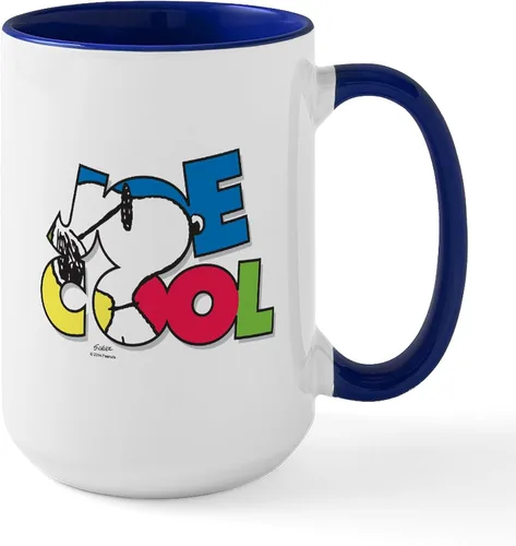 Vista 61 de CafePress SNOOPY Joe Cool - Taza de café de cerámica (15.0 fl oz)