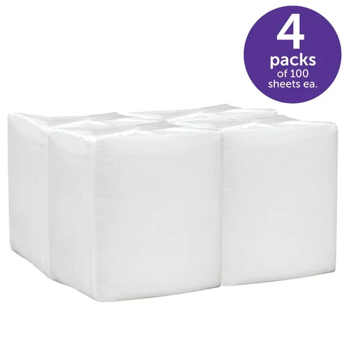 Vista 2 de Kimtech 06121 SCOTTPURE Limpiaparabrisas plegable 1/4, 12 x 15, blanco, 100 por caja (caja de 4 cajas)
